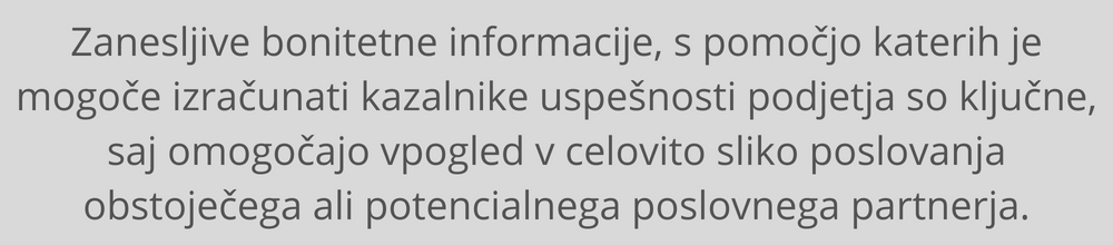 Bonitetne informacije in kazalniki uspešnosti podjetja bonitetne-informacije-kazalniki-uspesnosti-podjetja